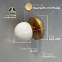 Ver imagem 4 de Arandela Luminaria de Parede Dama Globo Vidro 10cm Decoração Casa Sala Quarto Banheiro Escritório