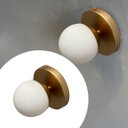 Ver imagem 3 de Arandela Luminaria de Parede Dama Globo Vidro 10cm Decoração Casa Sala Quarto Banheiro Escritório