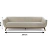 Sofá 3 Lugares Milano Creme Base Madeira Larbelle Móveis - 5