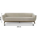 Ver imagem 5 de Sofá 3 Lugares Milano Creme Base Madeira Larbelle Móveis