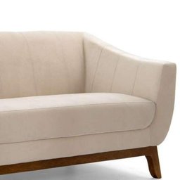 Sofá 3 Lugares Athenas, Creme Base Madeira Larbelle Moveis - 4