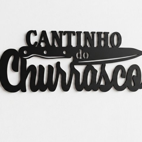 Placa Cantinho do Churrasco MDF Decoração Churrasqueira Área Gormet Cozinha