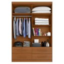 Ver imagem 2 de Guarda Roupa Solteiro Maximus 4 Portas 4 Gavetas Cinamomo Fosco - Zanzini