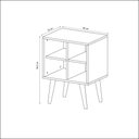 Ver imagem 3 de Mesa de Apoio Multimóveis CR35015 Natural/Off White