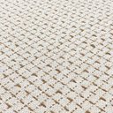 Ver imagem 2 de Tapete Sala Quarto Quadriculado Minimalista Base Antiderrapante 1,40m X 2,00m Rústico Bege