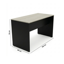 Ver imagem 3 de Escrivaninha Mesa de Escritório 120x60cm Studio Legno Crema/Preto Bege