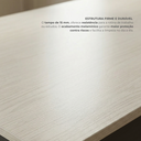 Ver imagem 6 de Escrivaninha Mesa de Escritório 120x60cm Studio Legno Crema/Preto Bege