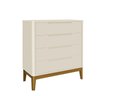 Ver imagem 1 de Cômoda 4 Gavetas Boom Classic - Reller Comôda Boom Classic Areia Fosco