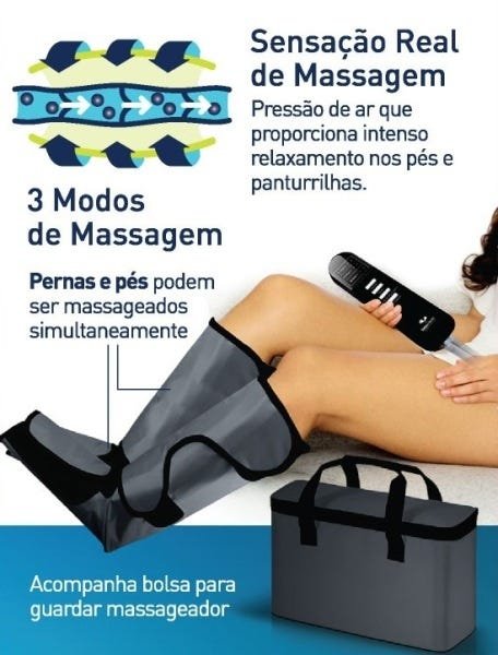 Massageador para Pernas e Pés com Pressão de Ar F10 Air Massage | Relaxmedic - 5