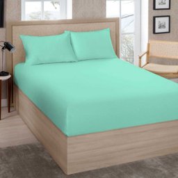 Lençol Premium Queen 200 Fios 100% Algodão C/Elástico Acqua ESTAMPARIA 31742 - 1