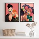 Ver imagem 2 de Kit 2 Quadros Decorativos Lgbt Gays Lésbicas 24x18cm - com Vidro:madeira Branca