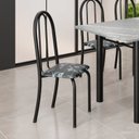 Ver imagem 2 de Kit 6 Cadeiras Tubular 96x36x41 cm Iris B Preto/Floral/Txt