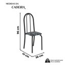 Ver imagem 3 de Kit 6 Cadeiras Tubular 96x36x41 cm Iris B Preto/Floral/Txt