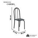 Ver imagem 3 de Kit 6 Cadeiras Tubular 96x36x41 Cm Iris B