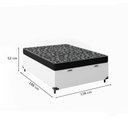 Ver imagem 4 de Cama Box Baú Casal 138 Sintético Branco com Colchão de Espuma D20 - Tampo Preto 12cm