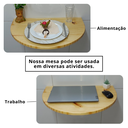 Ver imagem 2 de Prateleira Mesa Meia Lua Parede Dobrável Retrátil Articulada