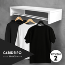 Ver imagem 3 de Kit 2 Cabideiros de Parede Arara Suspensa Pendurador de Roupa