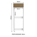 Ver imagem 3 de Porta Geladeira 1 Porta Basculante Branco/Rustic Glamy Madesa