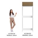 Ver imagem 7 de Porta Geladeira 1 Porta Basculante Branco/Rustic Glamy Madesa
