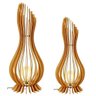 Abajur Grande de Chão ANA MARIA MDF Luminária -:MDF CRU/Kit com 2 - 90x28cm e 60x18cm - 1