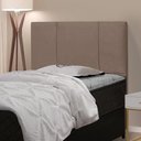 Ver imagem 4 de Cabeceira Cama Box Solteiro Donna 90cm Suede Marrom