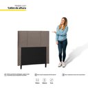 Ver imagem 3 de Cabeceira Cama Box Solteiro Donna 90cm Suede Marrom