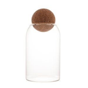 Pote de Vidro Com Tampa Esfera de Cortiça Clean 800ml Lyor