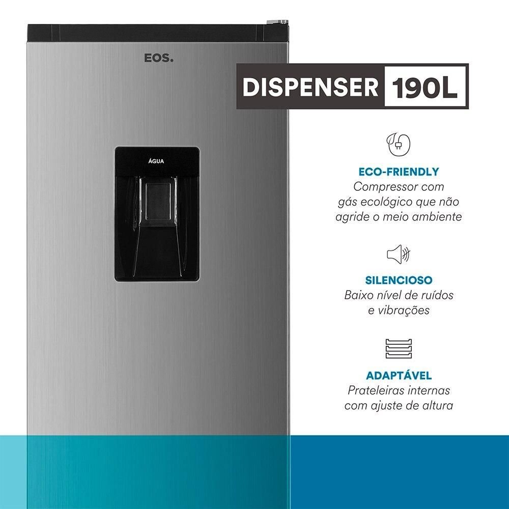 Geladeira Eos 190 Litros com Dispenser de Água na Porta Inox Erv200s 110v - 6