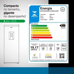 Geladeira Eos 190 Litros com Dispenser de Água na Porta Inox Erv200s 110v - 2