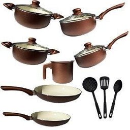 Jogo de Panelas Casa Ambiente Roma Revestimento Cerâmico e Cabo Silicone - 1