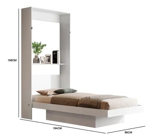 Cama Multiuso Articulável Solteiro P/ Colchao 188x88 - LV:Branco - 2