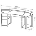 Ver imagem 2 de Mesa para Escritório Home Office Gamer ME4167 MDP Preto/Vermelho - Gran Belo