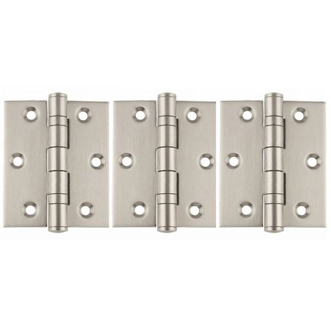 Kit 3 Dobradiças 3 x 2.1/2 pol com Rolamento Inox Escovado K402IE Geris Blíster