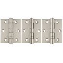 Ver imagem 1 de Kit 3 Dobradiças 3 x 2.1/2 pol com Rolamento Inox Escovado K402IE Geris Blíster