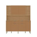 Ver imagem 2 de Cozinha Compacta 6 Portas 2 Gavetas 179,6 cm Botanika Marrom Freijó/Caramelo