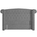 Ver imagem 3 de Cabeceira Cama Box Casal 195 Cm Sofia Bouclê Cinza - Lyam Decor