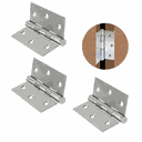 Ver imagem 1 de Dobradiça para Porta com Rolamento 3'' X 2 1/2'' Aço Inox Escovado 3 Peças