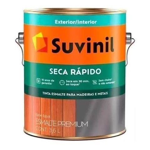 Tinta Esmalte Base De Água Branco Brilhante Suvinil 3,6 Lt