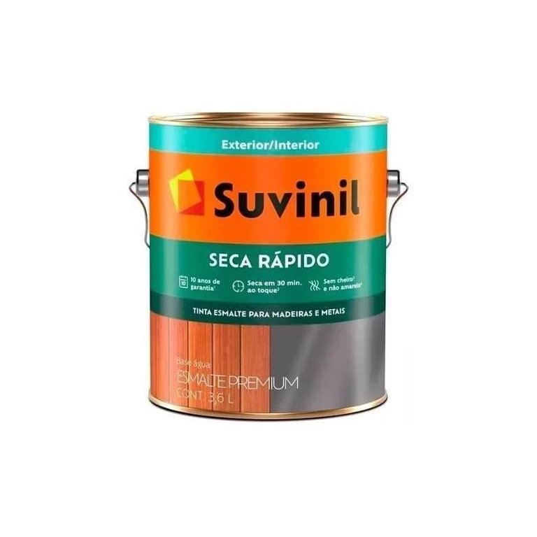 Tinta Esmalte Base De Água Branco Brilhante Suvinil 3,6 Lt