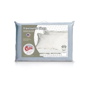 Travesseiro Castor Látex Flocos 100% Algodão 045x065x015cm