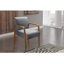 Ver imagem 2 de Kit 04 Poltronas Cadeiras Decorativas Anita para Sala Mesa de Jantar Quarto Recepção - Linho Cinza