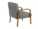 Ver imagem 4 de Kit 04 Poltronas Cadeiras Decorativas Anita para Sala Mesa de Jantar Quarto Recepção - Linho Cinza