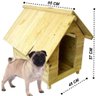 Casa Cachorro Pet Madeira 57x55 Casinha Cachorro Porte Médio - 4