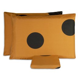 Jogo de lençol Classic 3 pçs casal padrão Maxi poá Terracota - 1