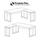Ver imagem 5 de Mesa Escritório em L F5 Office Industrial MDP 120cm Cinza