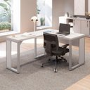 Ver imagem 7 de Mesa Escritório em L F5 Office Industrial MDP 120cm Cinza