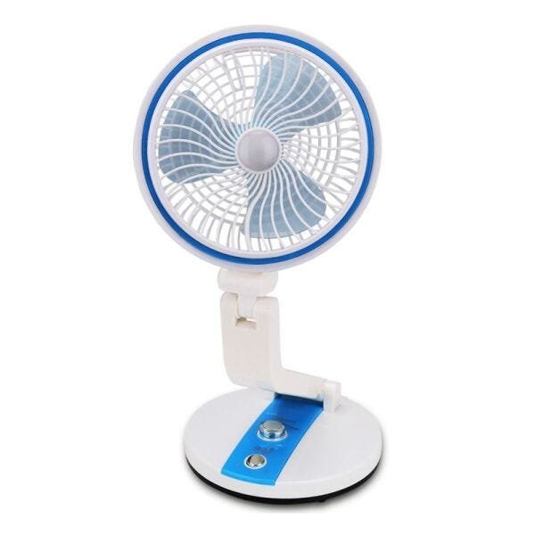 Ventilador Dobrável Luminária Abajur Led Articulável Rotação 360 Graus Recarregável - 1