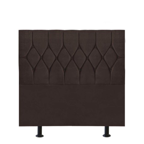 Cabeceira Estofada Istambul Capitonê 100cm Solteiro Box Quarto Suede Marrom - Gat Magazine