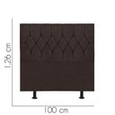 Ver imagem 2 de Cabeceira Estofada Istambul Capitonê 100cm Solteiro Box Quarto Suede Marrom - Gat Magazine