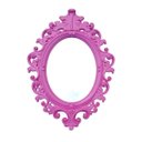 Ver imagem 1 de Espelho Decorativo com Moldura Vintage Oval Rosa